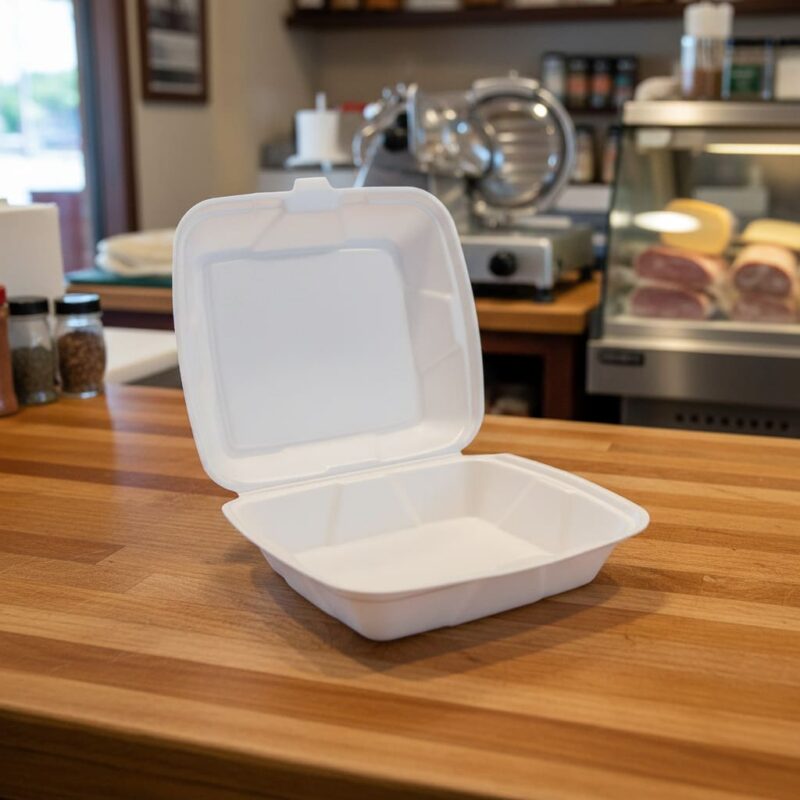 260193 Styrofoam Clamshell Takeout Container
