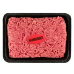 Hamburger Label on ground beef package