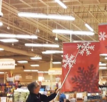 Retractable Ceiling Banner Display with Stabilizer (340119)