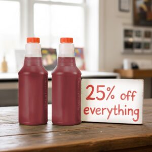 Red sign making ink in 2 16oz bottles