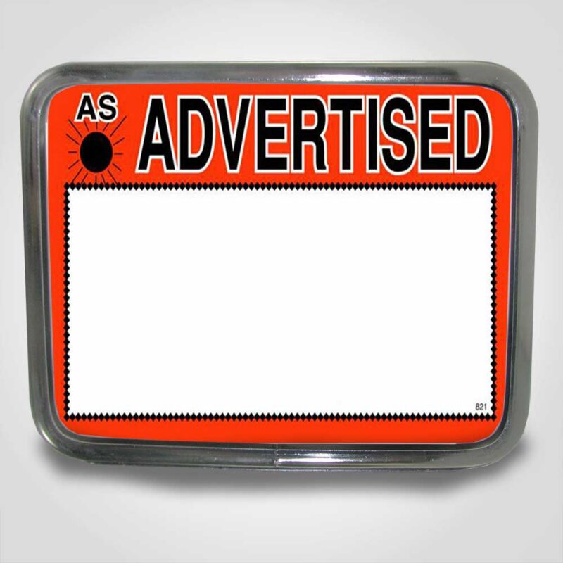 230031 Wedge Sign Frame for Retail Shelf - Chrome 3.5" x 5.5"