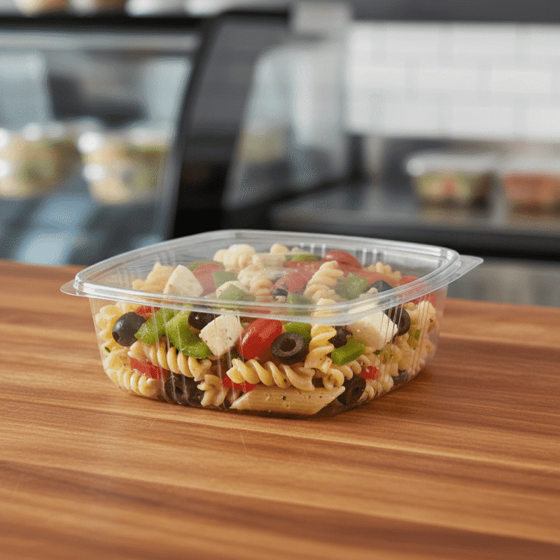 260735 48 oz RPET Clamshell Deli Container2