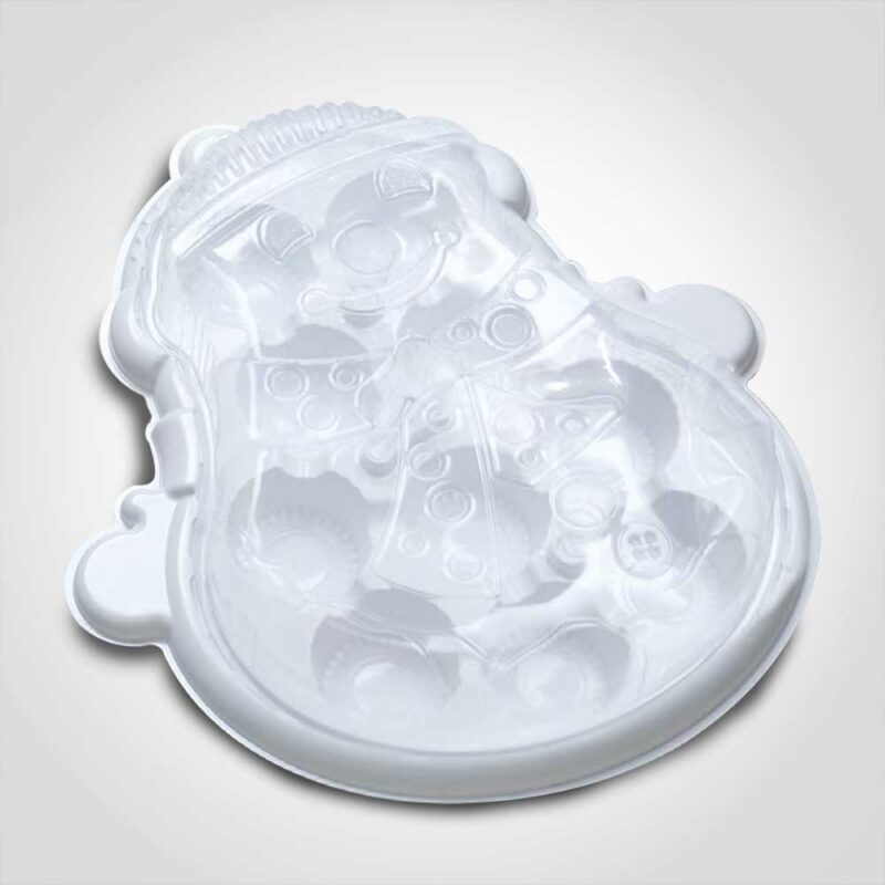376045 Snowman Cupcake Container