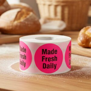 Made Fresh Daily Label Stickers - 500/roll