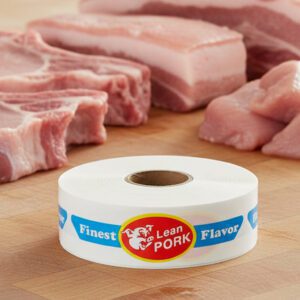 Lean Pork Label Butcher Sticker - 1000/roll