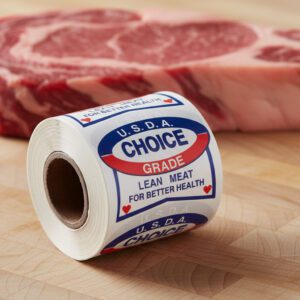 USDA Choice Grade Lean Meat Label Butcher Sticker