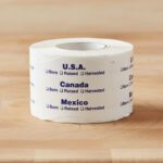 country of origin sticker with USA, Mexico and Canada