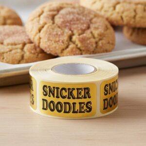 Snickerdoodle Label Bakery Flavor Stickers - 500/roll