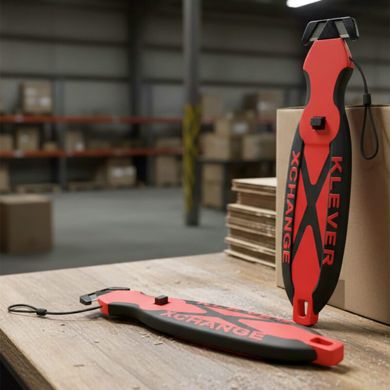 X-Change red Safety Cutter with Tape Splitter sold by the eaches