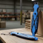 X-Change Blue Safety Cutter with Tape Splitter sold by the eaches