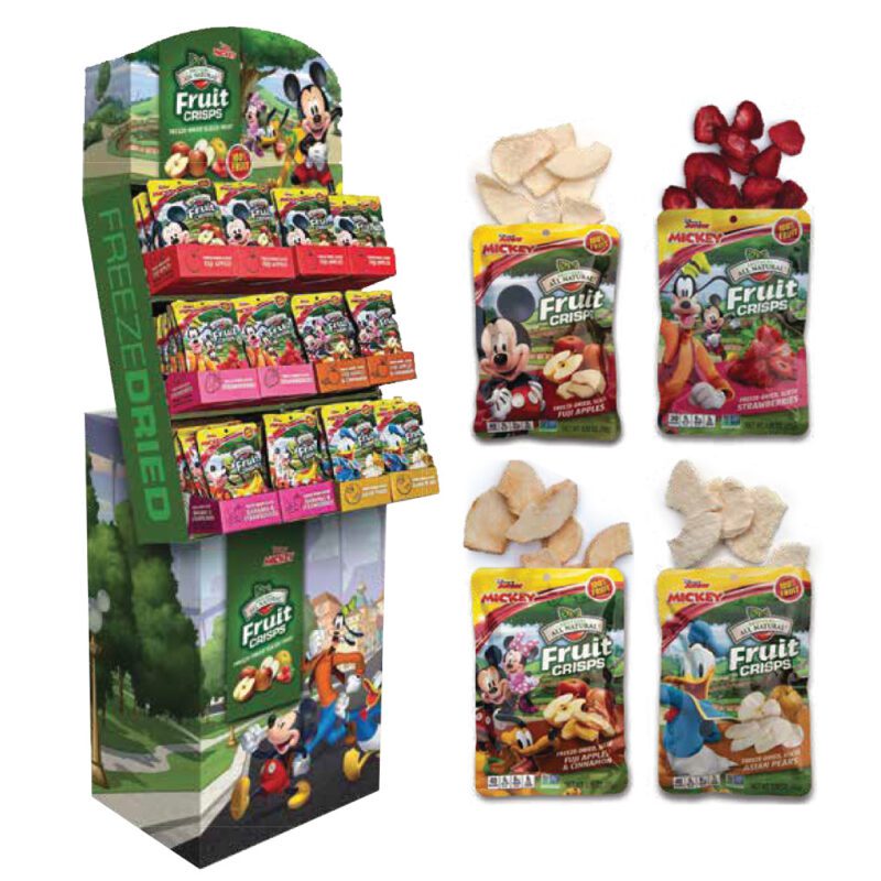 71173 Junior Disney Fruit Crisps Floor Display with 144 Disney Fruit Crisp Bags