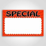 Special Laser Bright Sign Card 7" x 11"