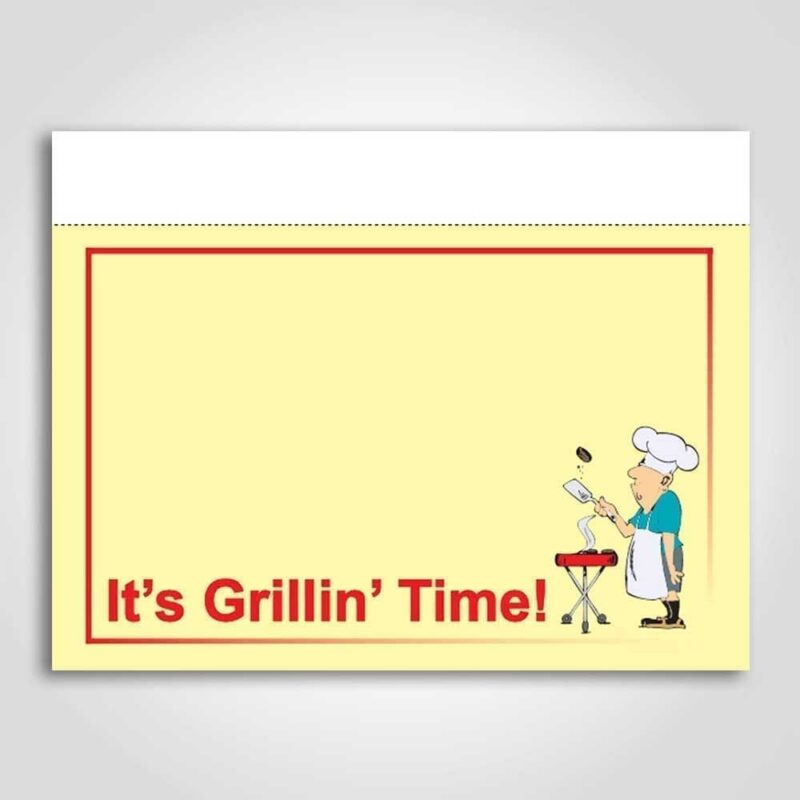 88-400721 Its Grilling Time Sign Card 11" x 7"