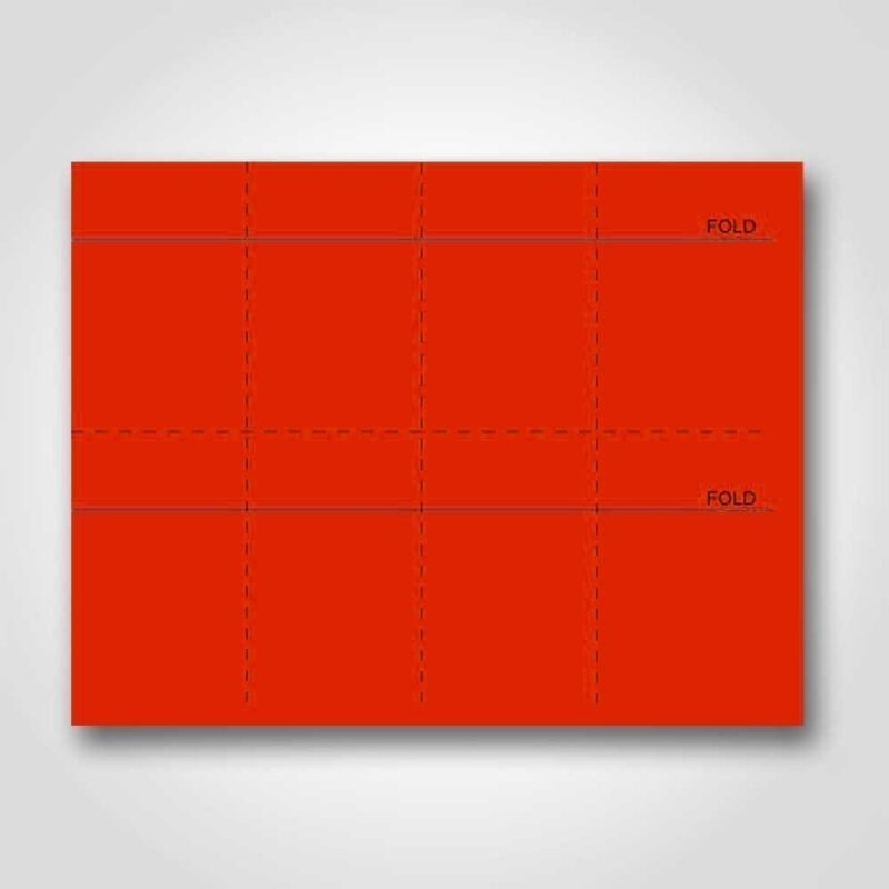 400171 Red Blank Sign Card Perfed 3" x 3" - 400 Pack