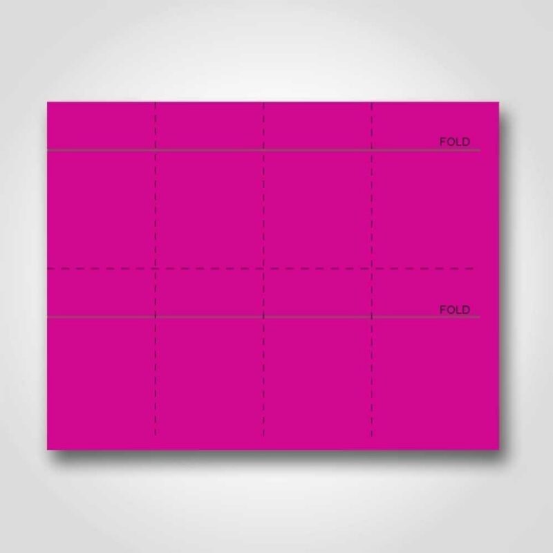 400174 Magenta Blank Sign Card Perforated 3" x 3"