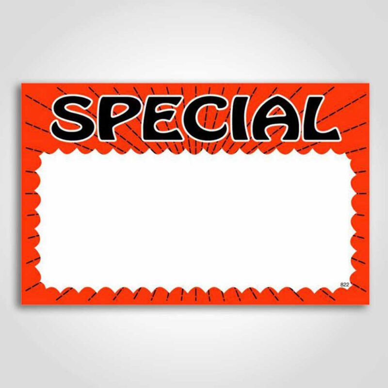 400222 Special Sign 3.5" x 5.5"