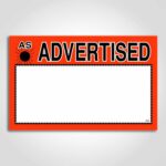 As Advertised Sign Laser Jets 7" x 11"