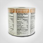Ground Chicken 90% Lean Nutritional Label - 1 roll of 1000 stickers
