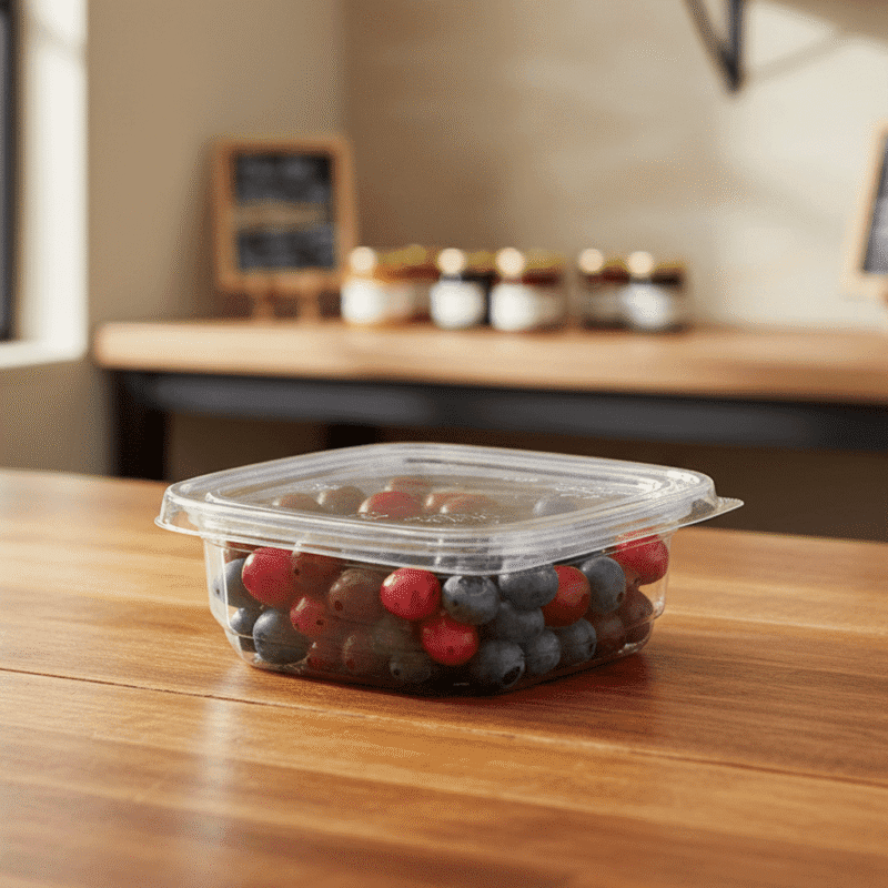 261368 Deli Container Square Tamper Evident 8oz Deli Container Square Tamper Evident 8oz