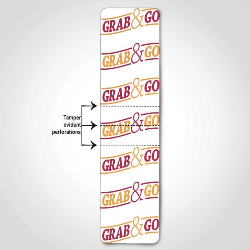 520153 Grab N Go Tamper Evident Label