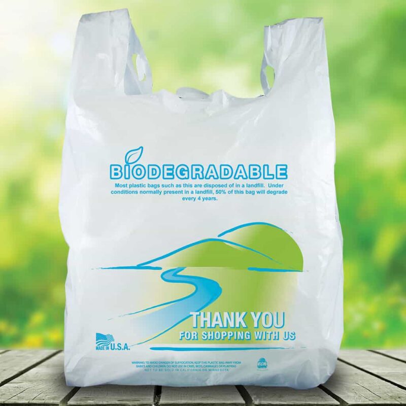 Biodegradable* Plastic Shopping Bag with River & Trees Design – 1000 Pack (100207) 1 Biodegradable* Plastic Shopping Bag with River & Trees Design - 1000 Pack (100207)