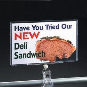 Clip-on Sign Holder with Sign Protector 3.5 x 5 Clip-on Sign Holder with Sign Protector 3.5 x 5.5 (190075)