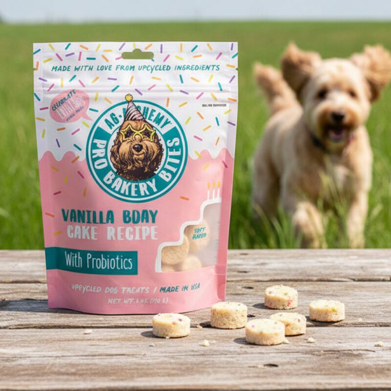 47504-Pro-Bakery-6oz Pro Bakery Dog Bites Vanilla Bday Cake with Probiotics 6oz pack of 12