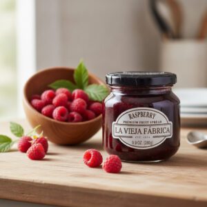 La Vieja Fabrica Fruit Spread Premium Raspberry Jam 9.9 oz. jar in a 8 pack