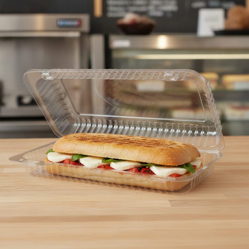 Hinged Sandwich Container in a case pack of 300