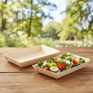 Rectangular Samurai Wooden Dish 5oz