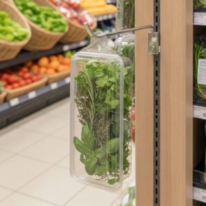 2oz. Hinged Herb Clamshell Containers with Hanging Hook