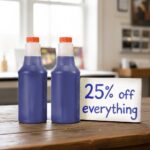 Blue sign making ink in 2 16oz bottles