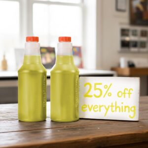 Yellow sign making ink in 2 16oz bottles