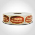 Chocolate Chocolate Chip Sticker Labels