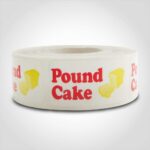 Pound Cake Sticker Labels