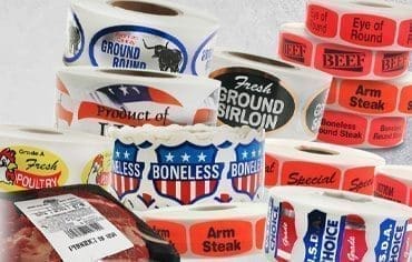 meat labels for marking meat packaging for retail sales