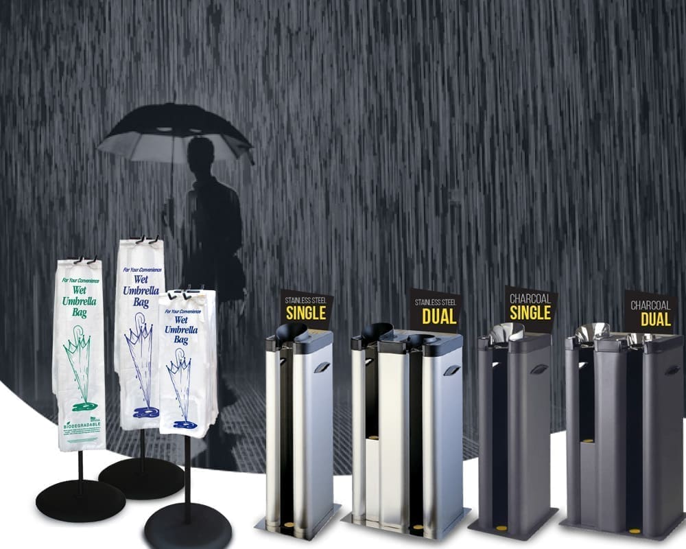Wet umbrella Bags, Racks and Dispensers Sale