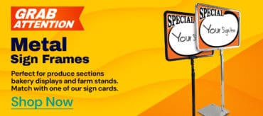 Grab attention with out stemmed sign frames