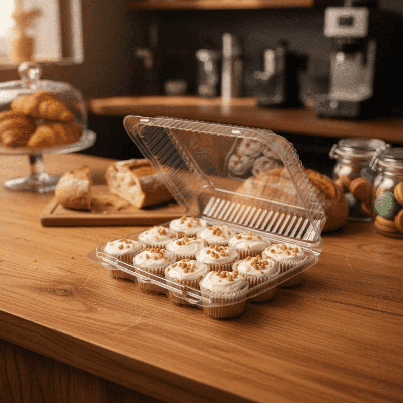 260570 12 Count Mini High Top Muffin Takeout Bakery Container Container 12 Count Mini High Top Muffin Takeout Bakery Container Container