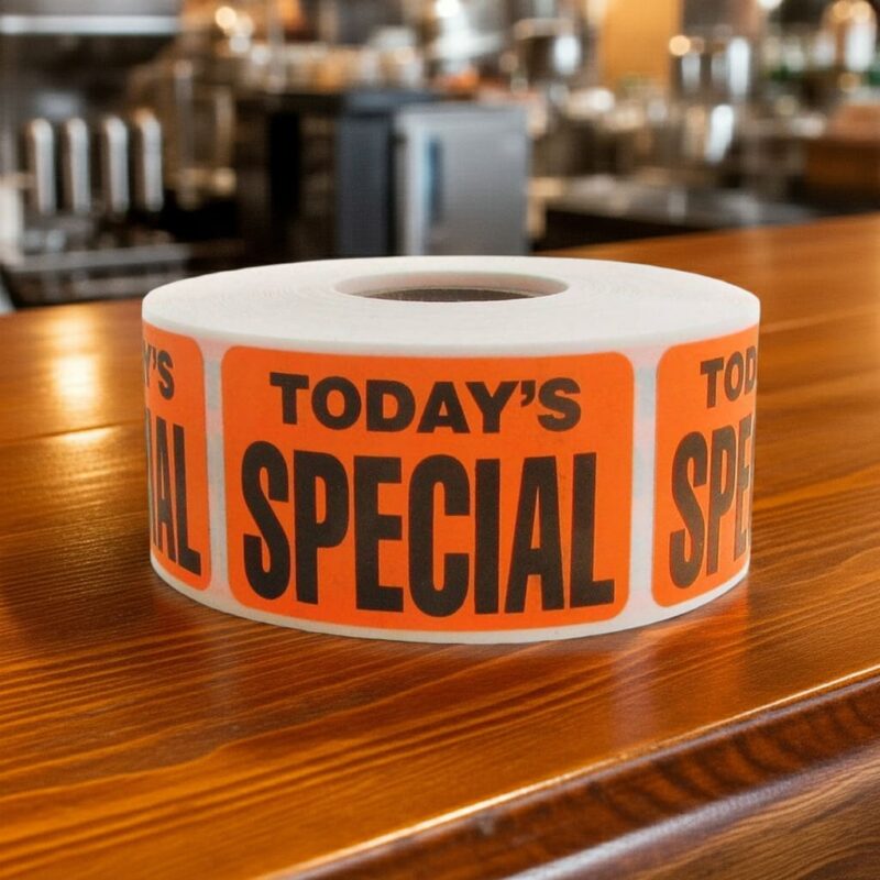 500454 Today’s Special Label Stickers Rectangle Red Sticker Today’s Special Label Stickers Rectangle Red Sticker
