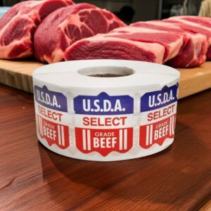 USDA Label Butcher Sticker Select Grade Beef