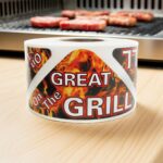 Great On The Grill Label Stickers Triangle Sticker
