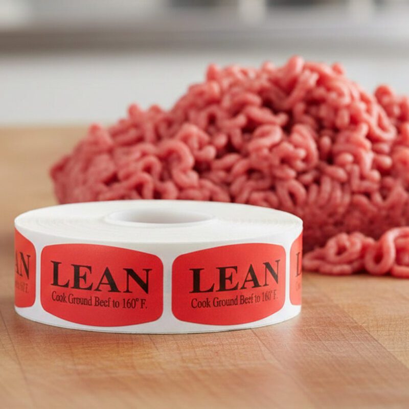 500203-Lean-Ground-Beef-Cook-to-160-Butcher-Cooking-Sticker lean sticker with cooking instructions