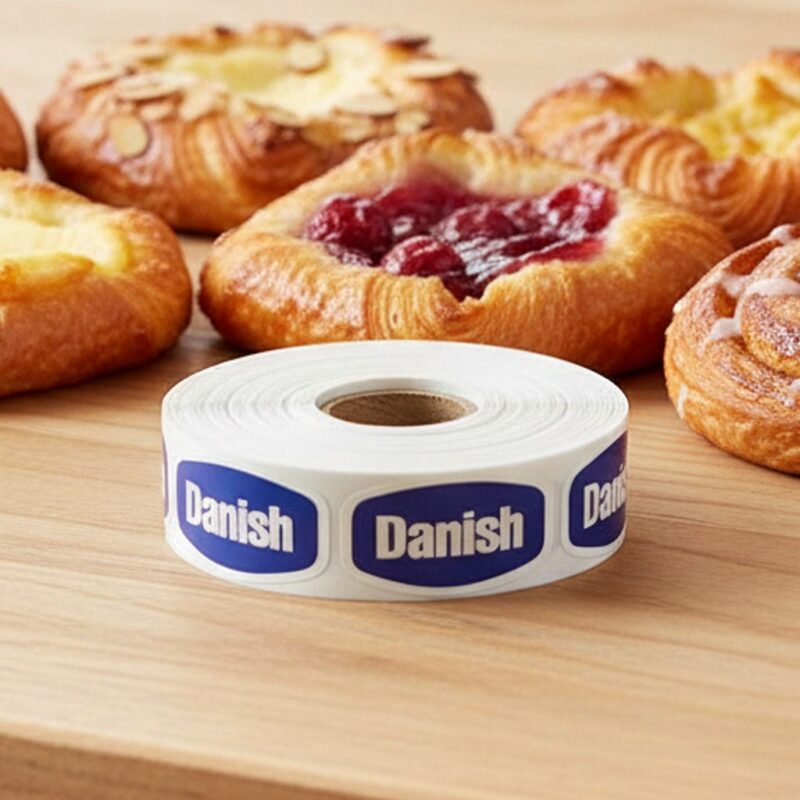 568029-Danish-Label-Bakery-Sticker2 danish sticker on a blue label with white print