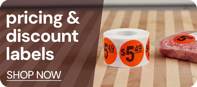 Shop our pricing labels and discount stickers