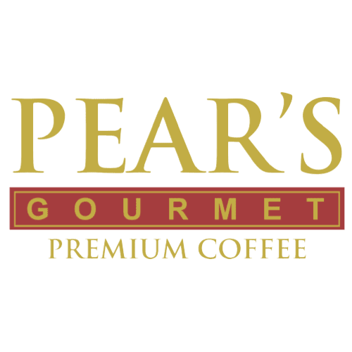 Pear's Gourmet Coffee Logo shop the brand